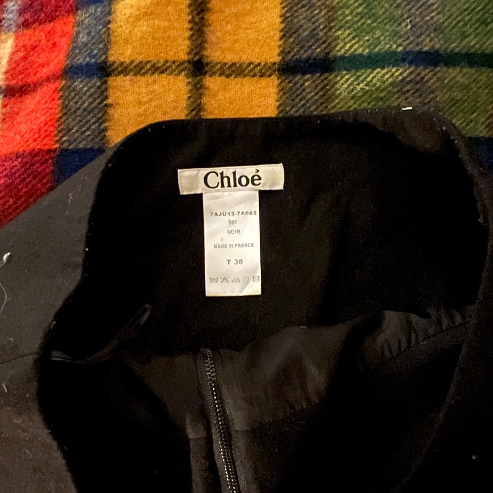 Chloé Vintage Designer Wool Blend Mini Skirt